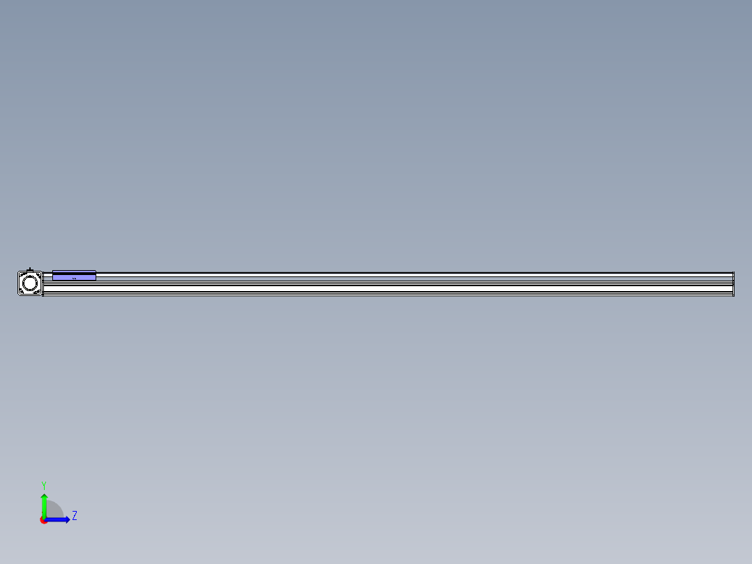 同步带滑台-半封闭B17-L100-S2300-L-P75-D3-N3左视图
