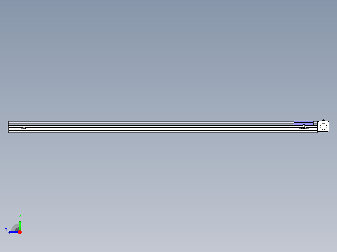 同步带滑台-半封闭B17-L100-S2300-L-P75-D3-N3右视图