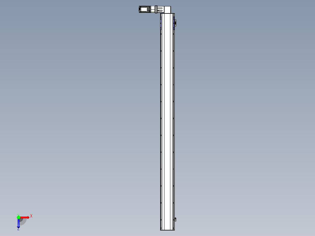 同步带滑台-半封闭B17-L100-S2300-L-P75-D3-N3俯视图