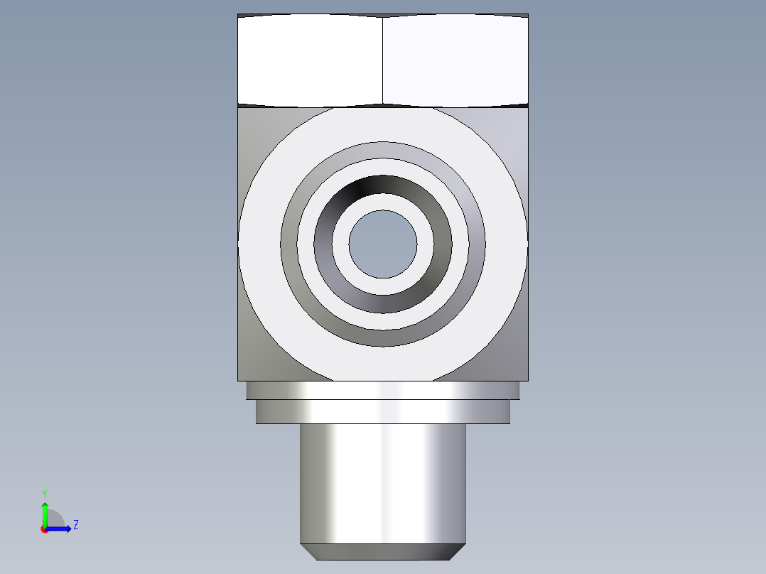 卡套式工业通用硬管接头EO_High_pressure_banjo_tee_TH06LRKDSOMDCF左视图
