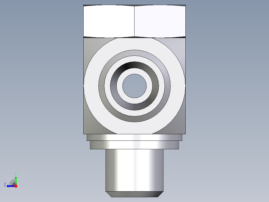 卡套式工业通用硬管接头EO_High_pressure_banjo_tee_TH06LRKDSOMDCF右视图