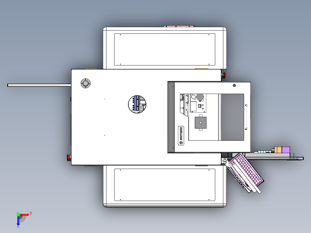 PCBA板全自动加热点胶机（sw15可编辑+工程图+bom）俯视图