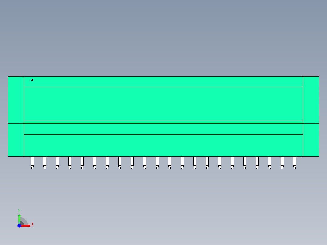 DEGSON 15EDG（公头） 3.5mm 螺钉锁紧，插拔式接线端子 FullPack-15EDGVTM-3.5-44P-14-00AH前视图