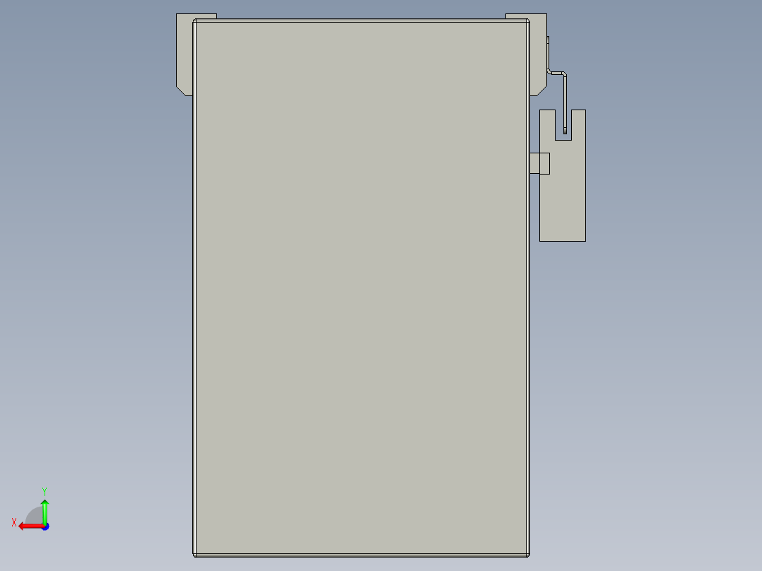 直线模组LHAT10-CA-S350-D-C3设计图纸后视图