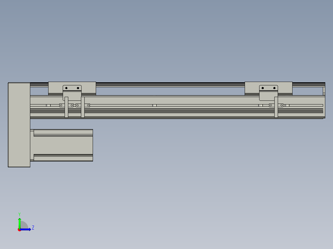 直线模组LHAT10-CA-S350-D-C3设计图纸左视图