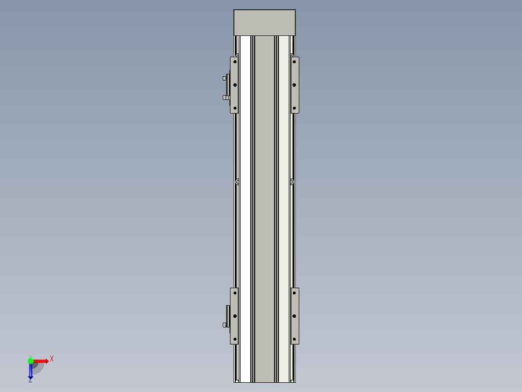 直线模组LHAT10-CA-S350-D-C3设计图纸俯视图