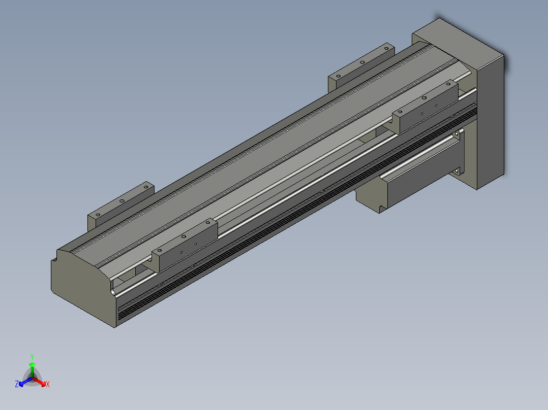 直线模组LHAT10-CA-S350-D-C3设计图纸正等轴测图
