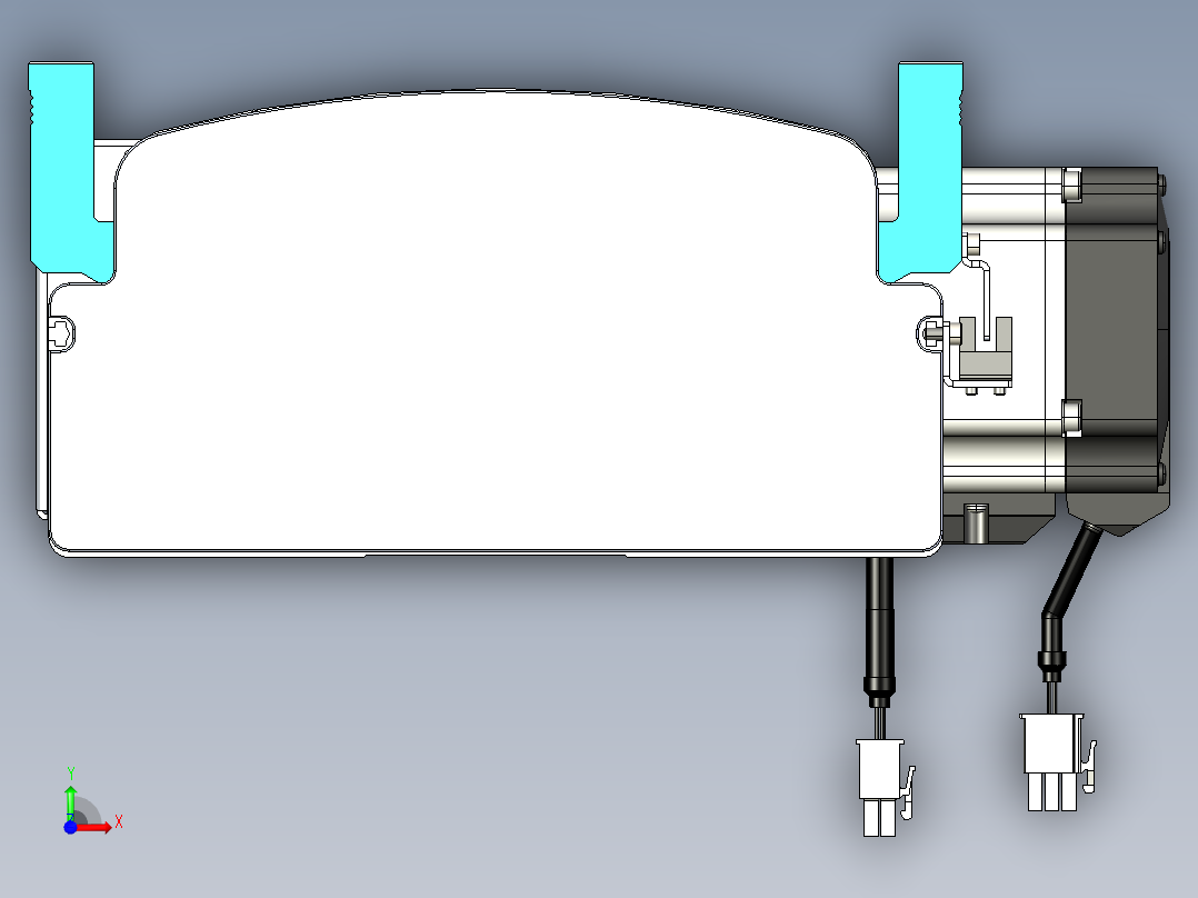 同步带滑台-半封闭B22H-L100-C-S1100-L-P75-D3-N5前视图