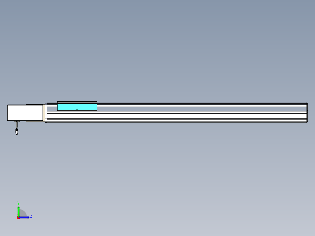 同步带滑台-半封闭B22H-L100-C-S1100-L-P75-D3-N5左视图