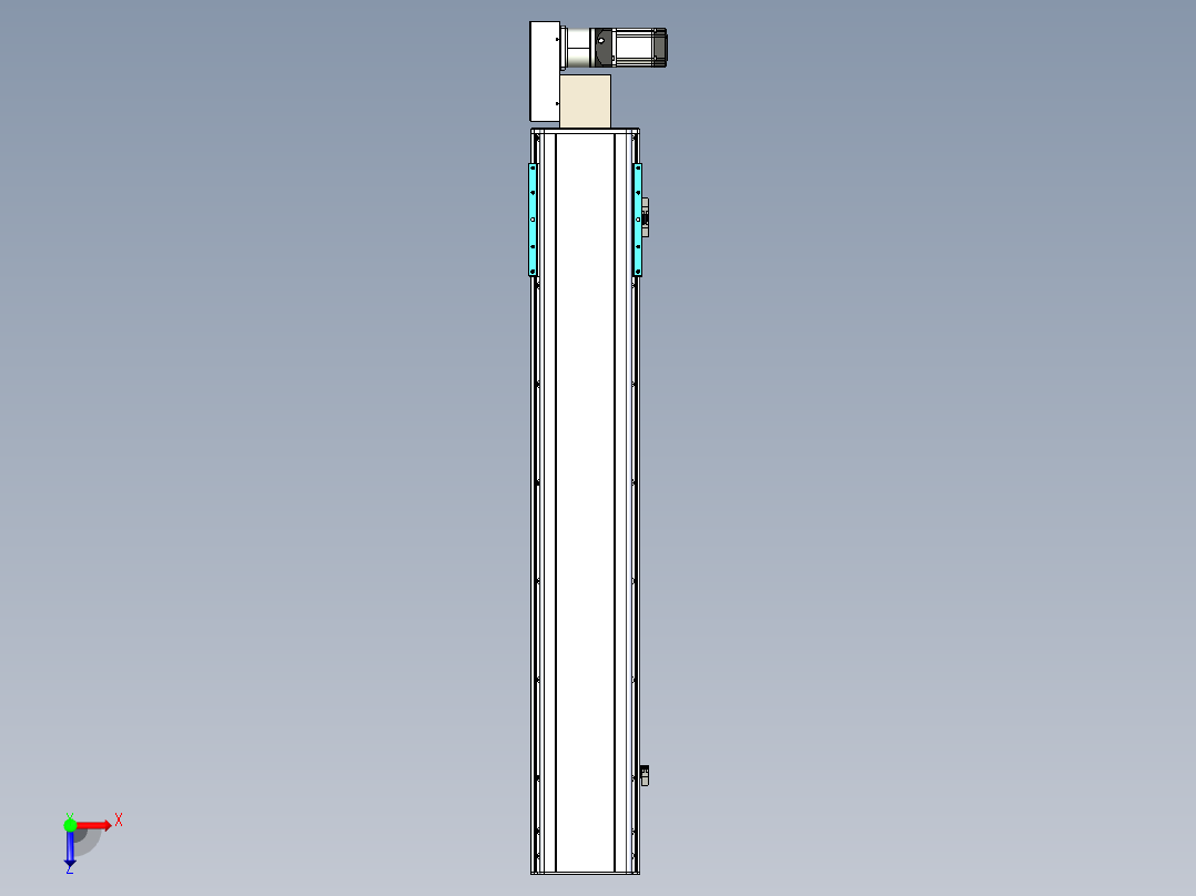 同步带滑台-半封闭B22H-L100-C-S1100-L-P75-D3-N5俯视图
