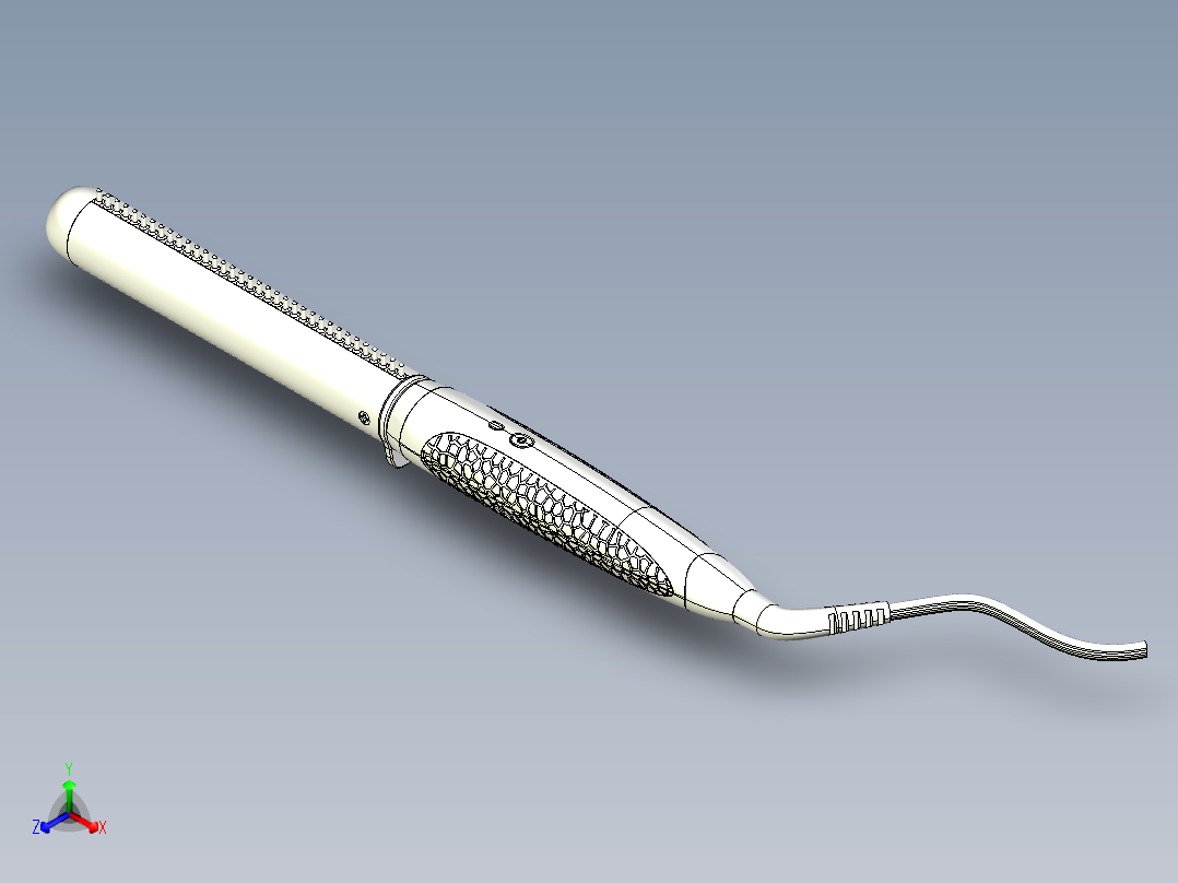 卷发棒正等轴测图