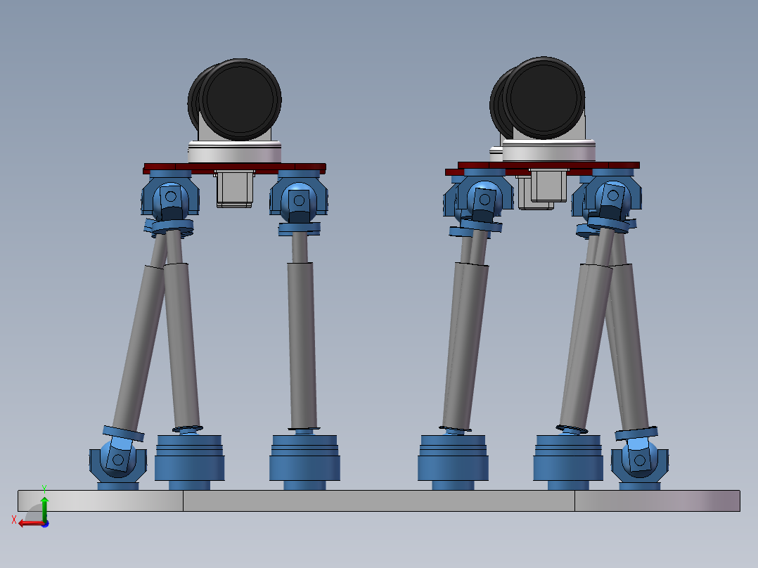 车腿装配后视图