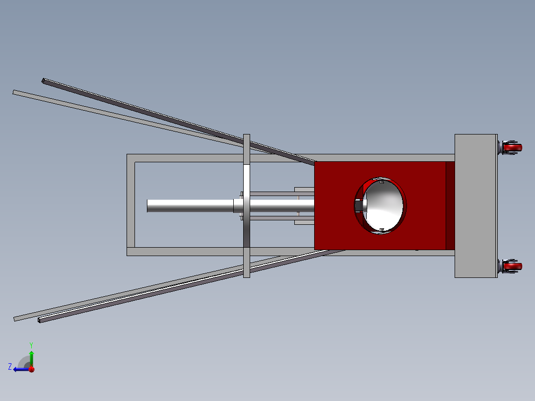 篮球发球机三维SW模型设计+CAD装配图 3D建solidworks图纸数据==587025==更新过右视图