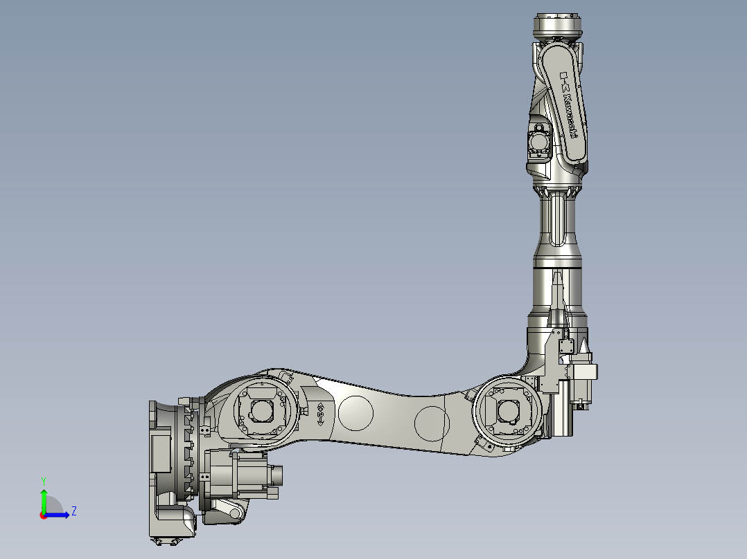 川崎BX130X六轴工业机器人三维模型资料左视图