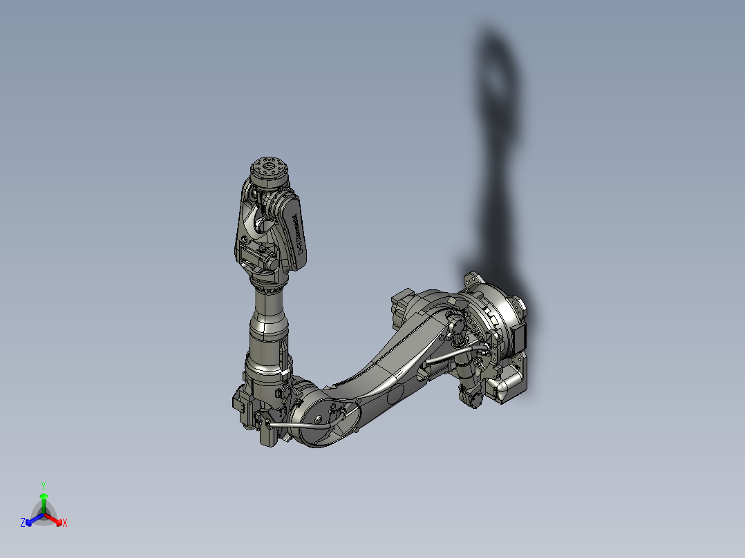 川崎BX130X六轴工业机器人三维模型资料正等轴测图