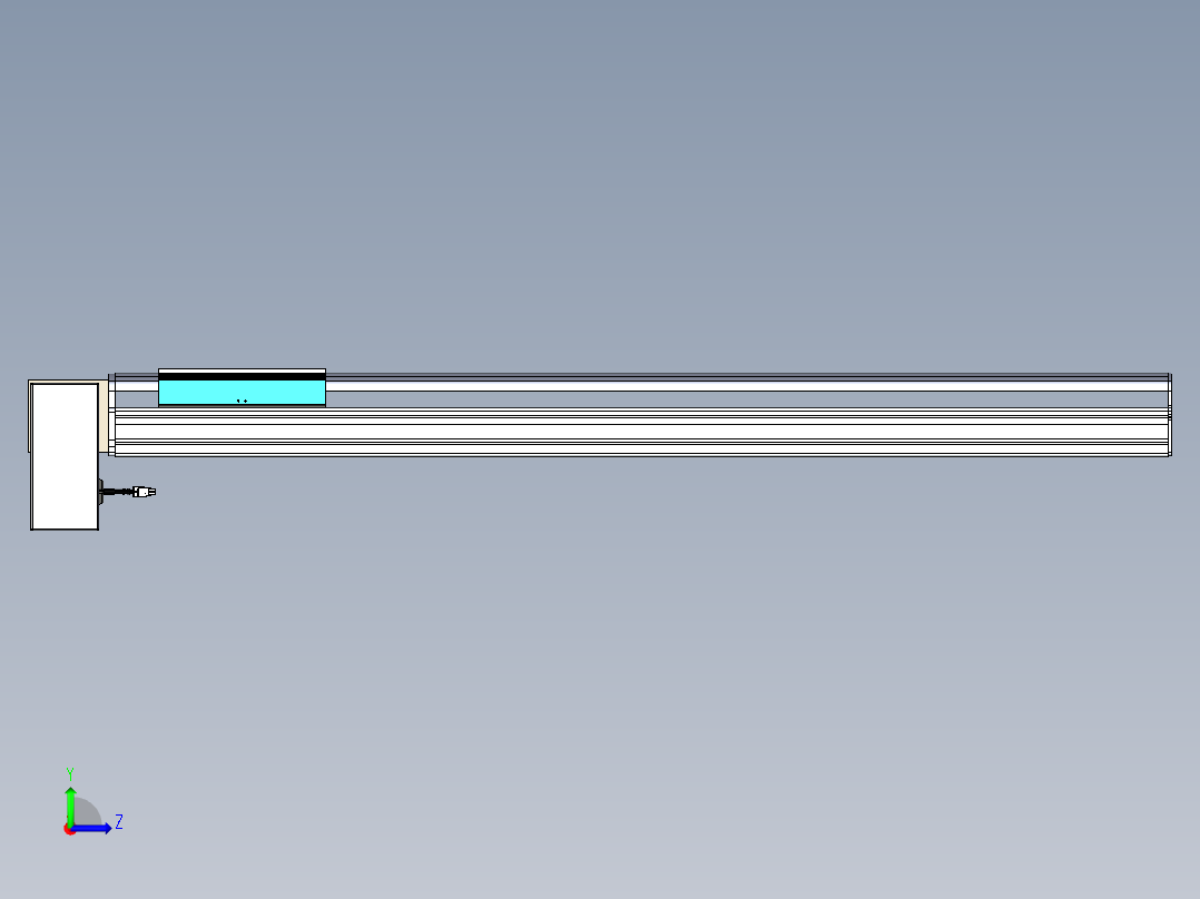 同步带滑台-半封闭B22H-L100-C-S1050-LD-P75-D3-N5左视图