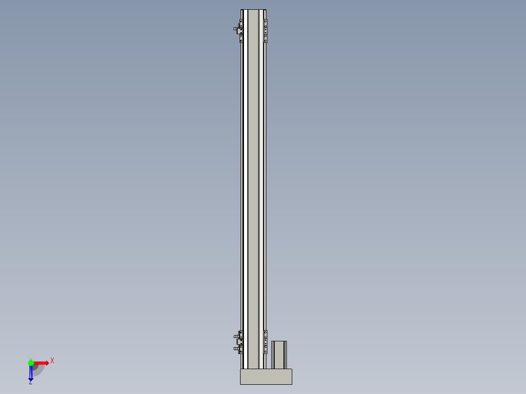直线模组LHA6-S800-L-100W(16丝杆)设计图纸俯视图
