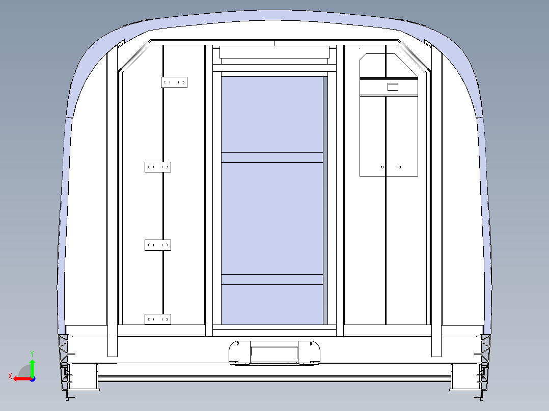 卧铺动车组车体三维设计含有限元分析+说明书后视图