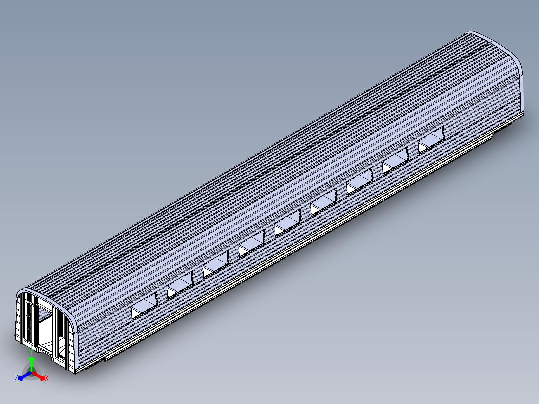 卧铺动车组车体三维设计含有限元分析+说明书正等轴测图