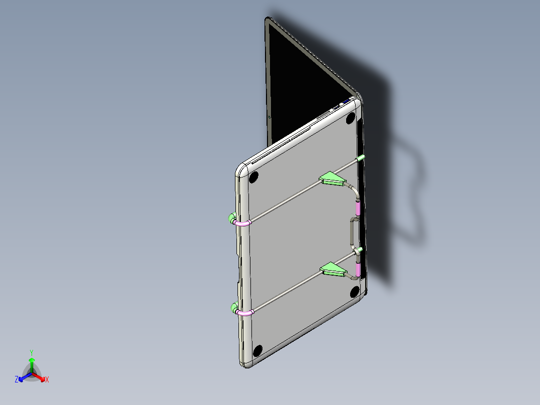 多功能电脑架——智能设计，美好生活正等轴测图