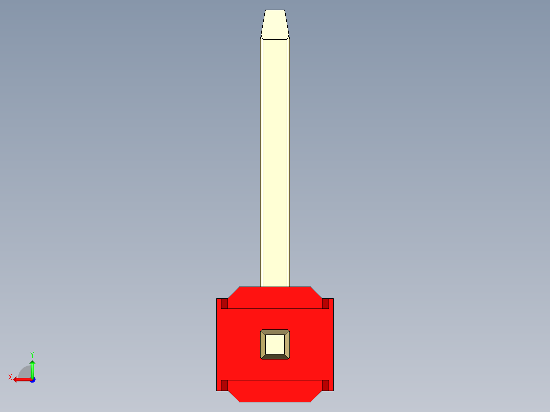 彩色公排针 100mil 2.54mm 系列-DS1022_red_01p_100mil_TypeU_rev1.0后视图