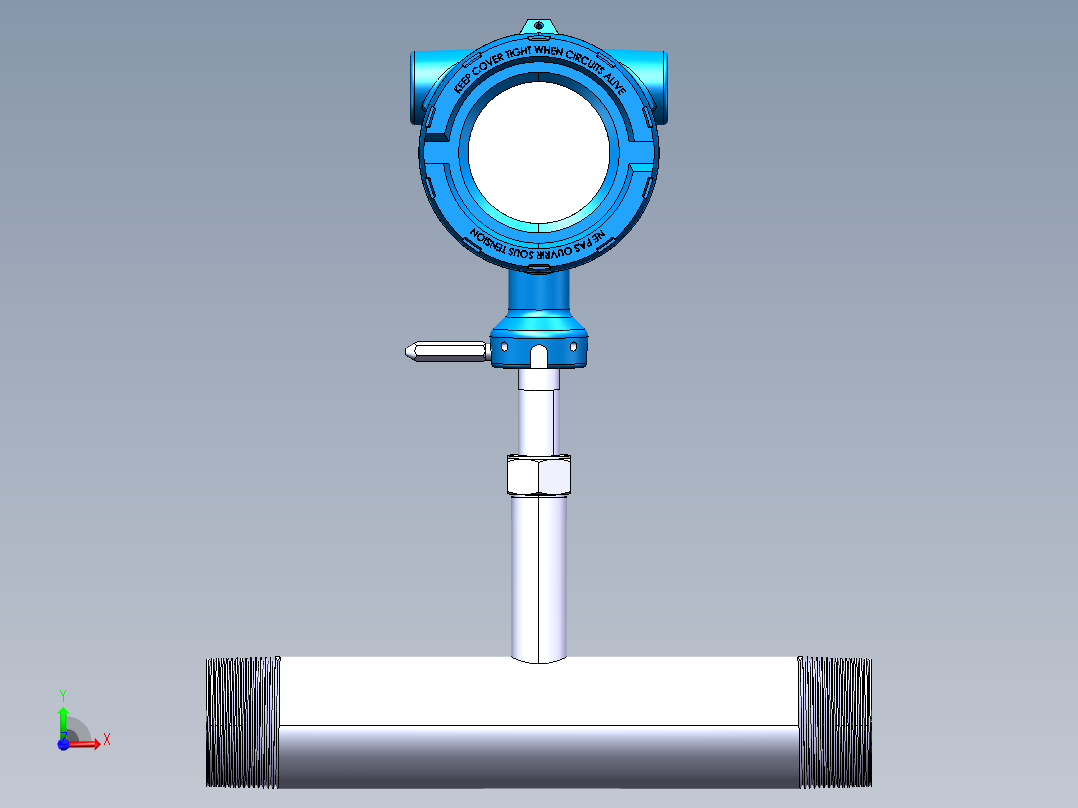 FT4A热式气体质量NPT流量计前视图