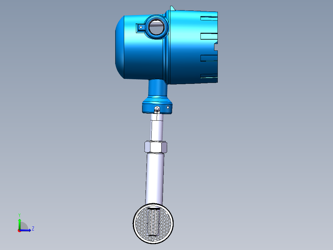 FT4A热式气体质量NPT流量计左视图