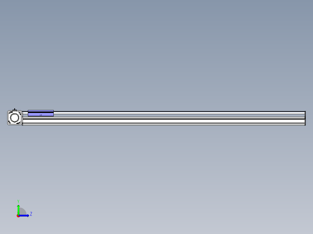 同步带滑台-半封闭B17-L100-S1500-L-P75-D3-N3左视图