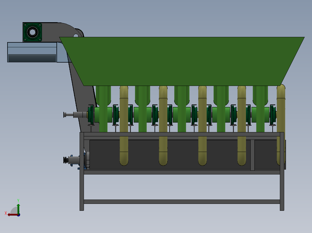 烘干设备模型后视图