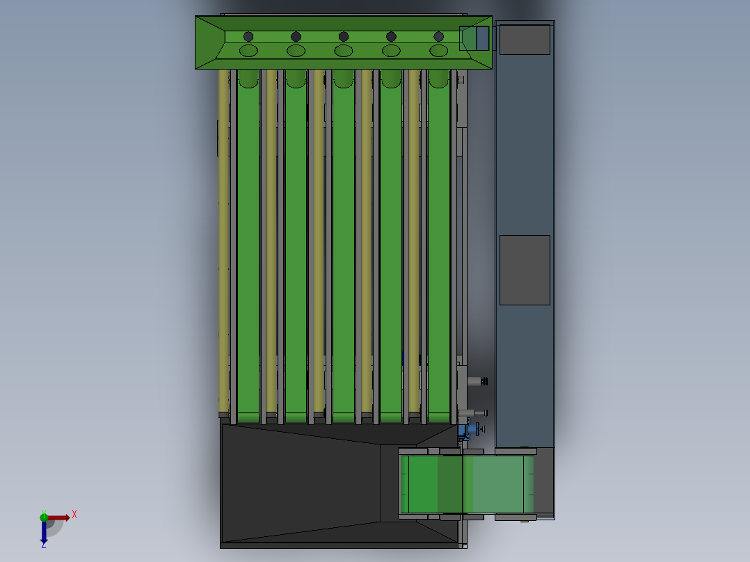 烘干设备模型俯视图