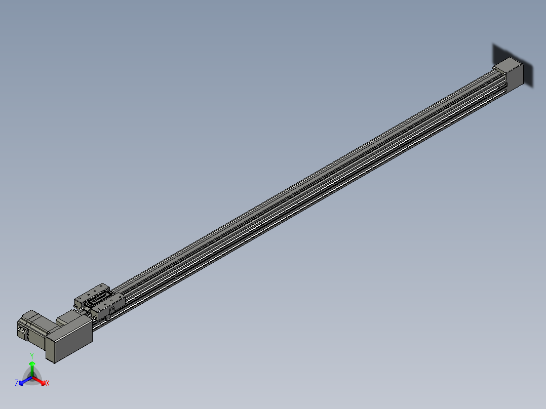 威洛博直线电机模组EB4-L40-S1200-BL-57-MS3正等轴测图