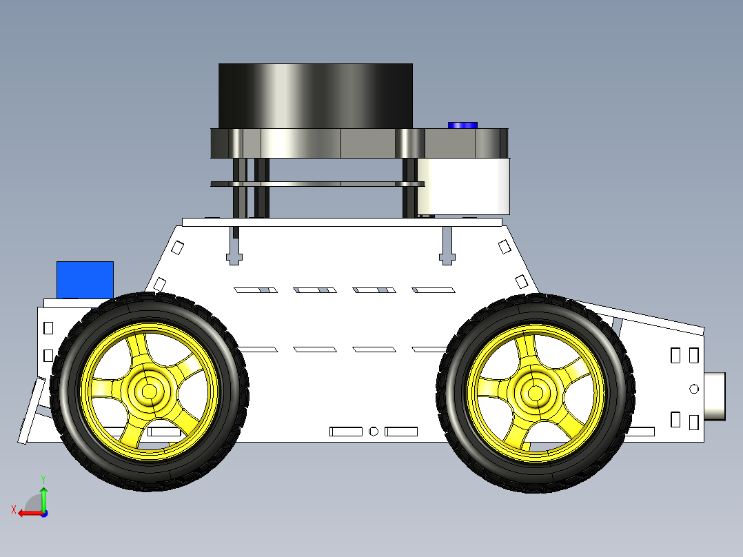 智能巡检机器人后视图