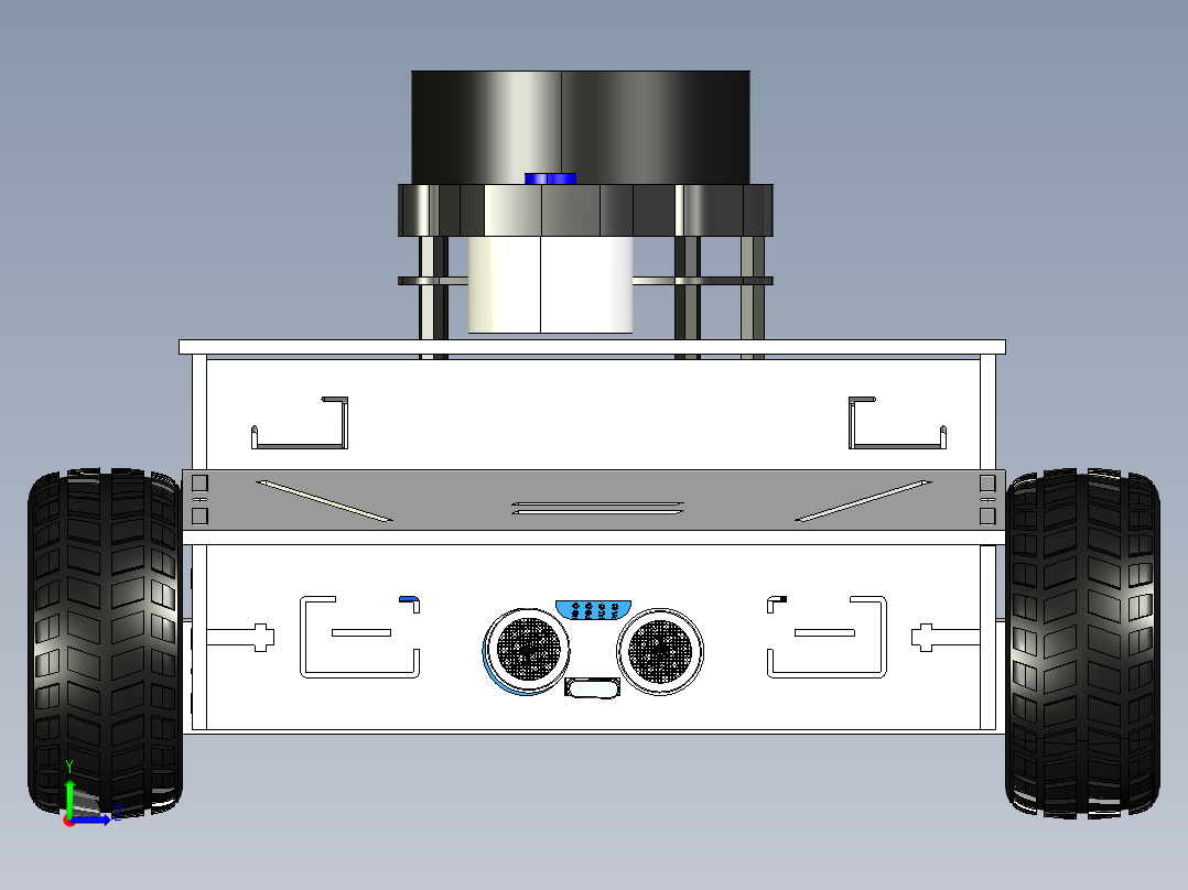 智能巡检机器人左视图