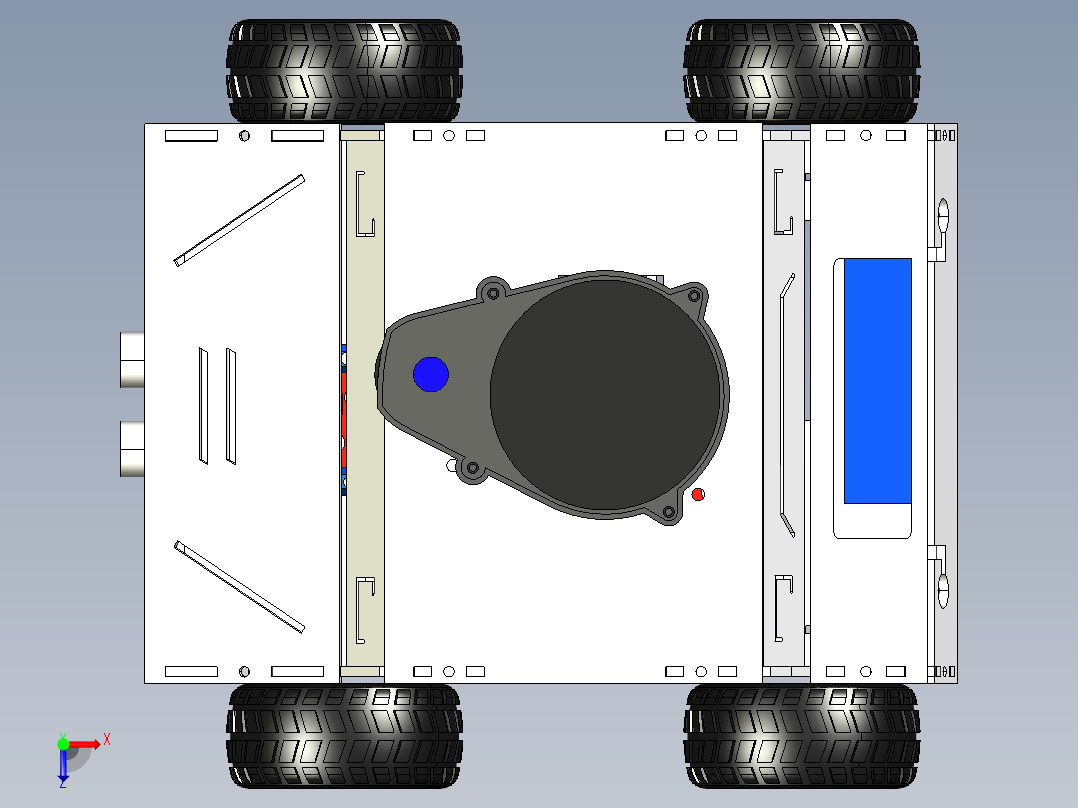 智能巡检机器人俯视图