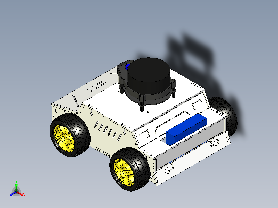 智能巡检机器人正等轴测图