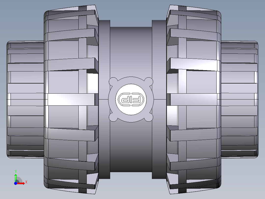 7SXEGV 女性结束EasyFit球形止回阀，JIS螺纹前视图
