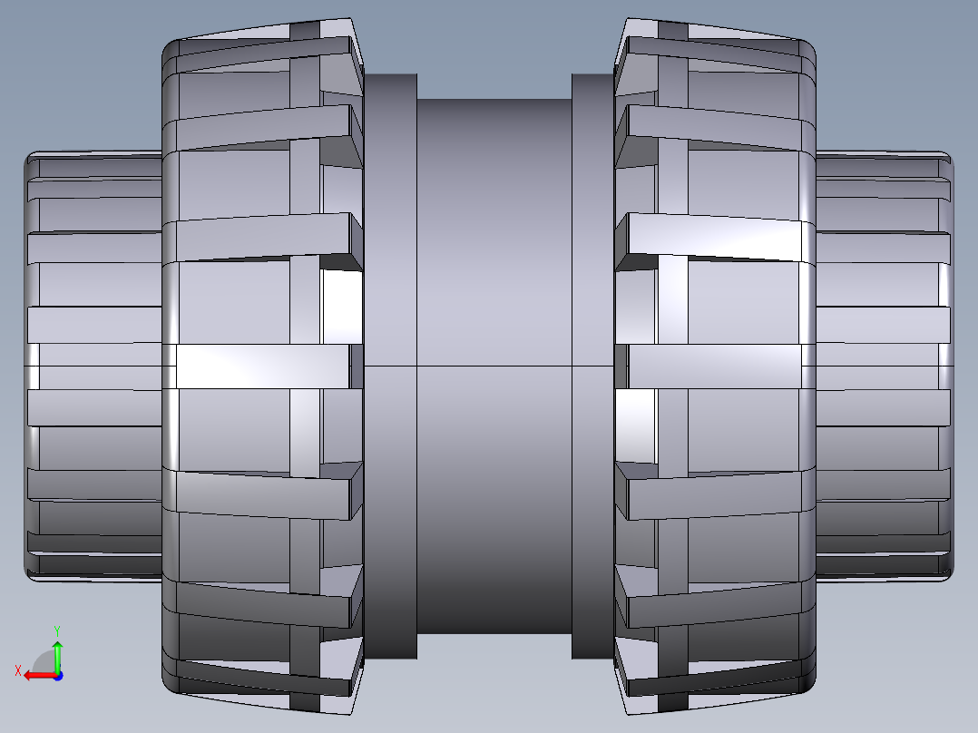 7SXEGV 女性结束EasyFit球形止回阀，JIS螺纹后视图