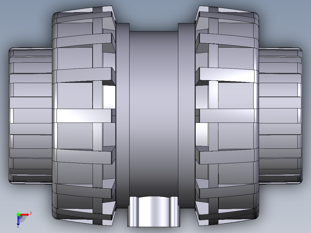 7SXEGV 女性结束EasyFit球形止回阀，JIS螺纹俯视图