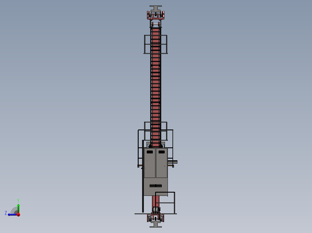双立柱堆垛机SW+CAD（兼职私域）右视图