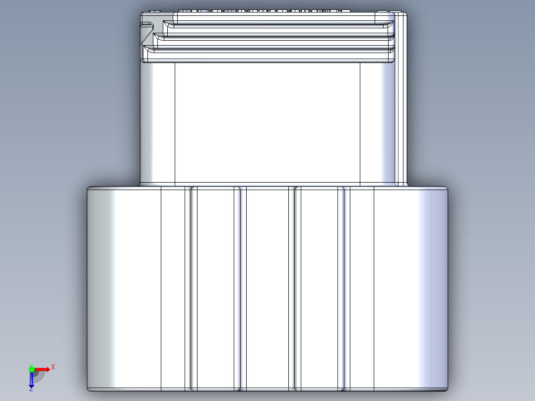 连接器ELV-12P-120ABK-A俯视图