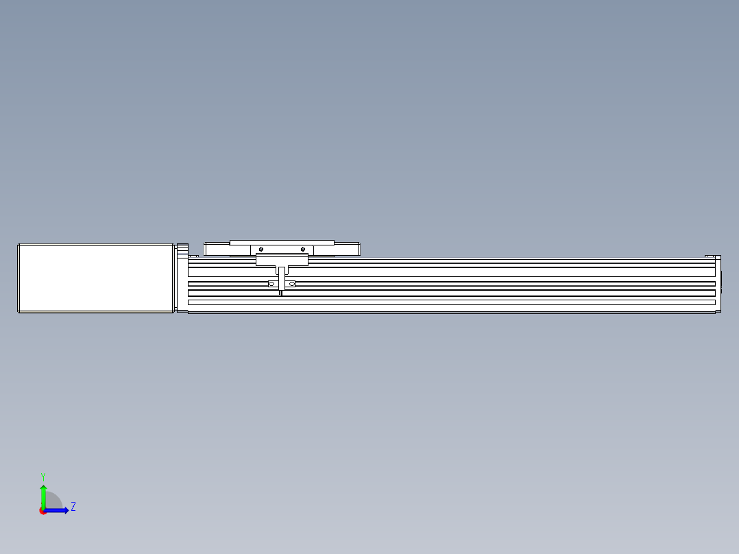 同步带全封闭直线模组TPA-HCB-110D-90-L300-MR-C-P40-N3左视图