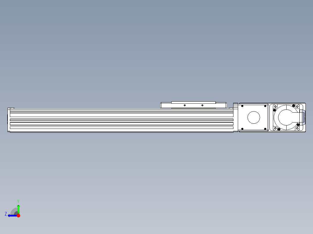同步带全封闭直线模组TPA-HCB-110D-90-L300-MR-C-P40-N3右视图