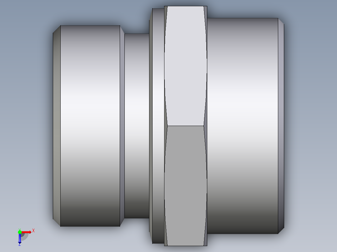 卡套式工业通用硬管接头EO_Male_Stud_connector_GE35LRCFX俯视图