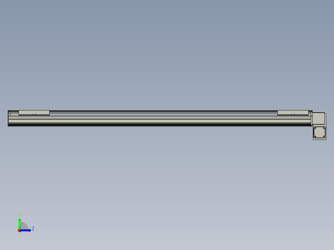 直线模组LHB21-L40-S1900-RD设计图纸左视图