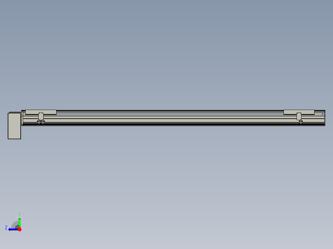 直线模组LHB21-L40-S1900-RD设计图纸右视图