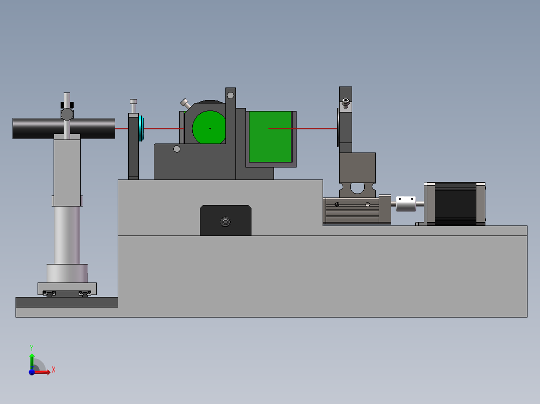 迈克尔逊干涉仪建模前视图
