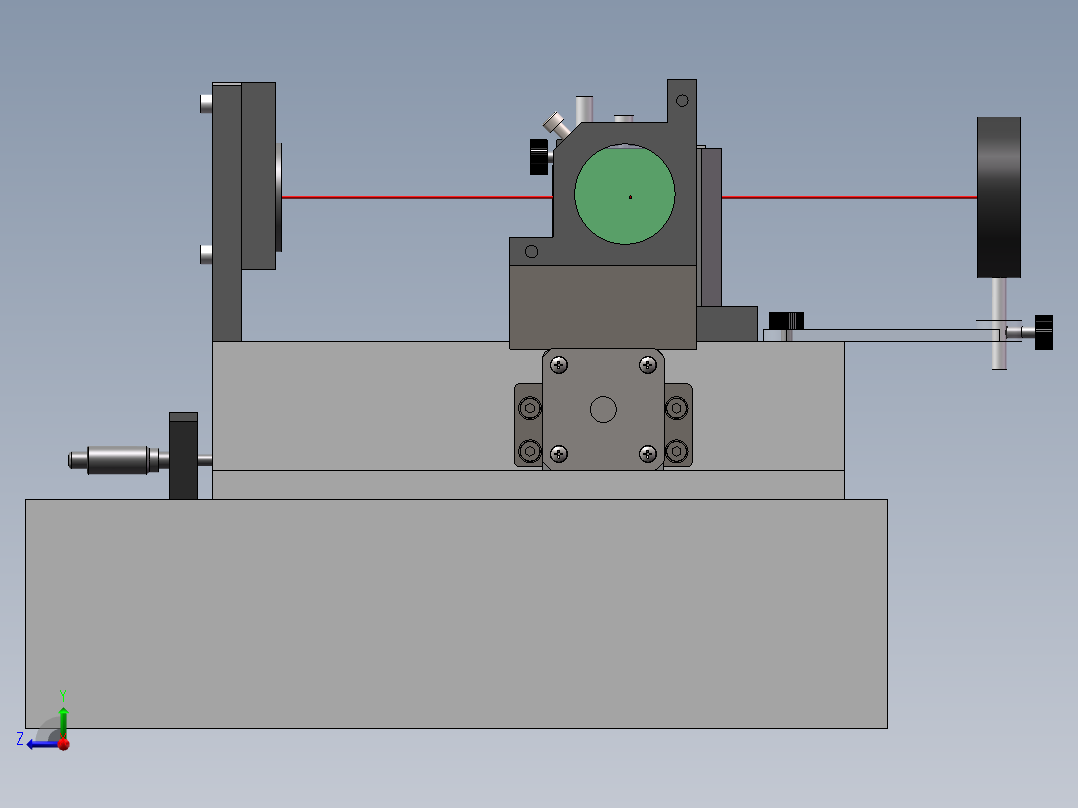 迈克尔逊干涉仪建模右视图