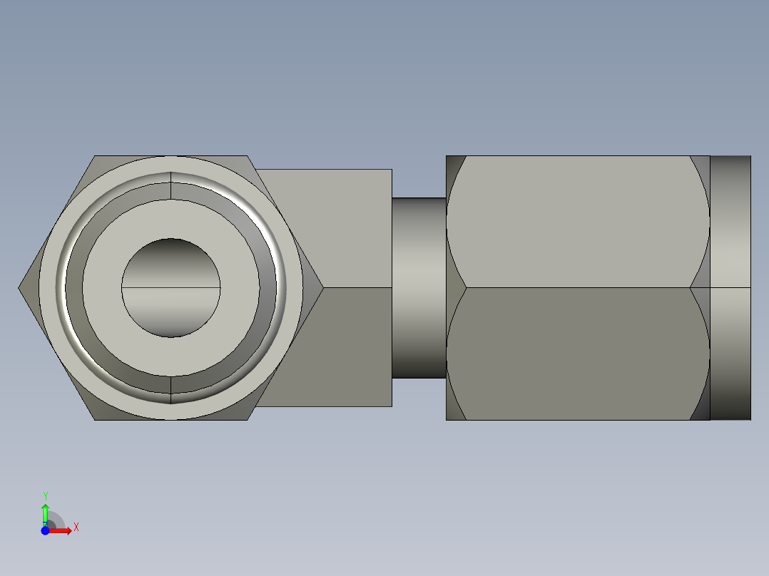 卡套式工业通用硬管接头5_c5bu-s前视图