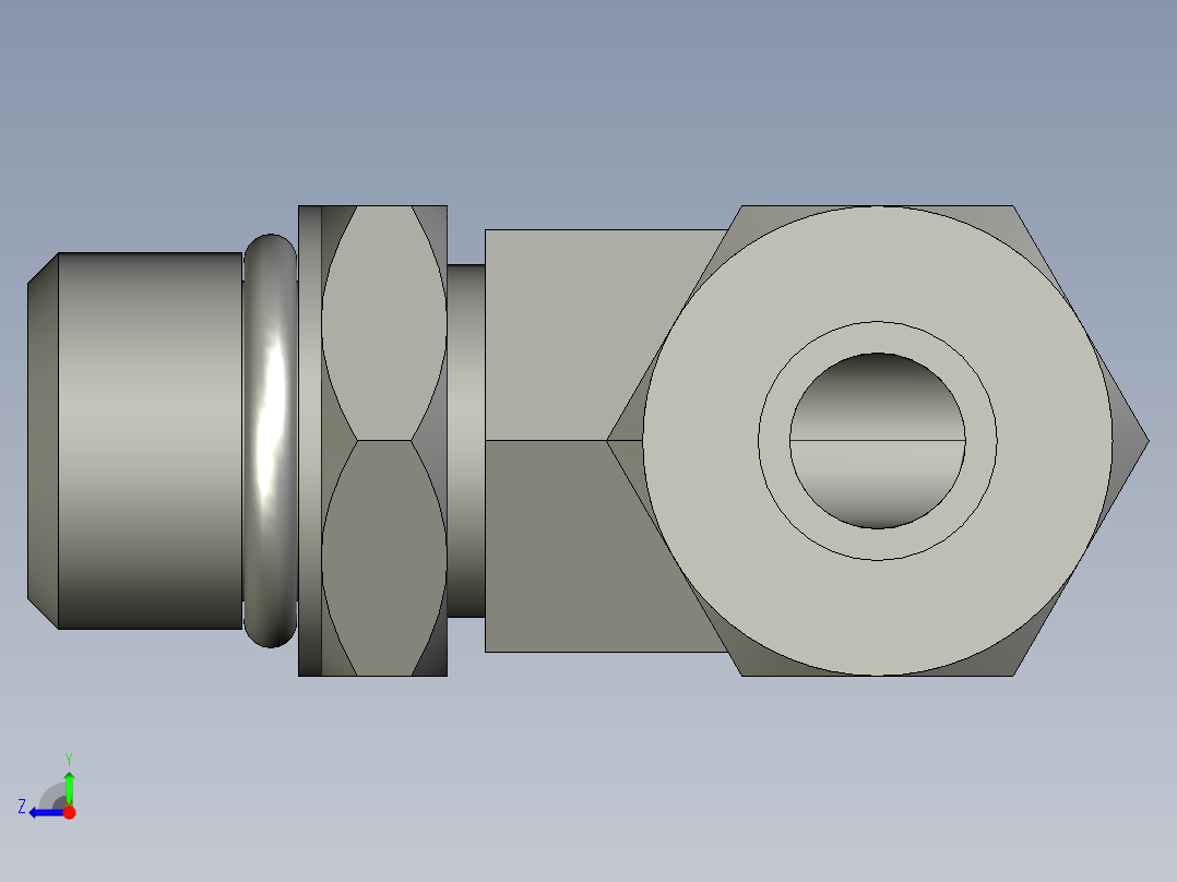 卡套式工业通用硬管接头5_c5bu-s右视图