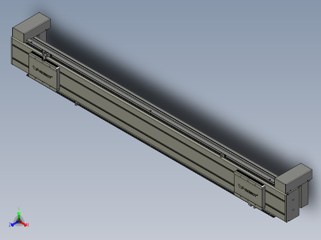 威洛博双电机滑台-VBC14S2-L50-S1000-BD-P40-C6正等轴测图